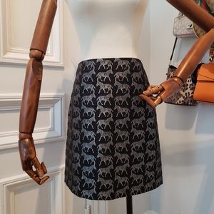 J. Crew NWT Zebra jacquard skirt